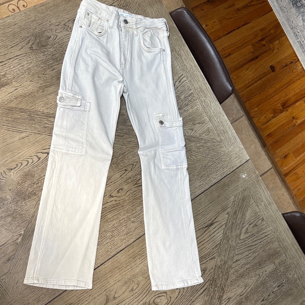 Zara kids Straight Leg tan/ beige Jeans